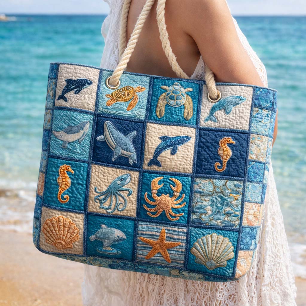 Χειροποίητη Τσάντα Θαλάσσης – Marine Life