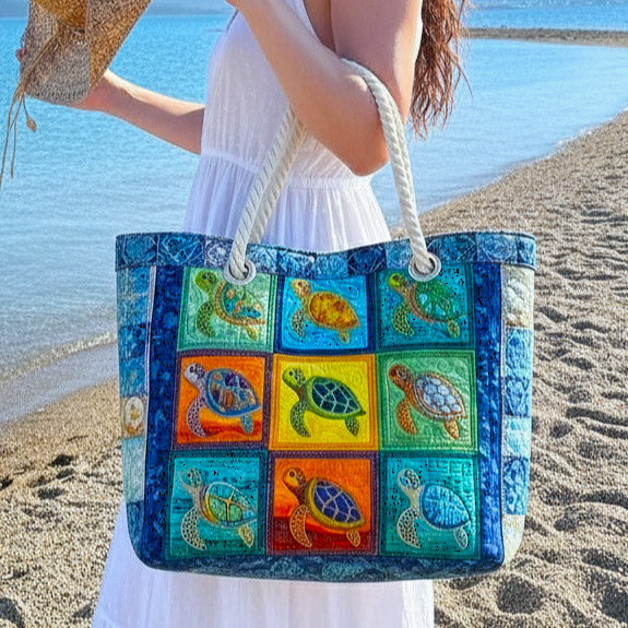Χειροποίητη Τσάντα Θαλάσσης – Tortuga Run Sparkle