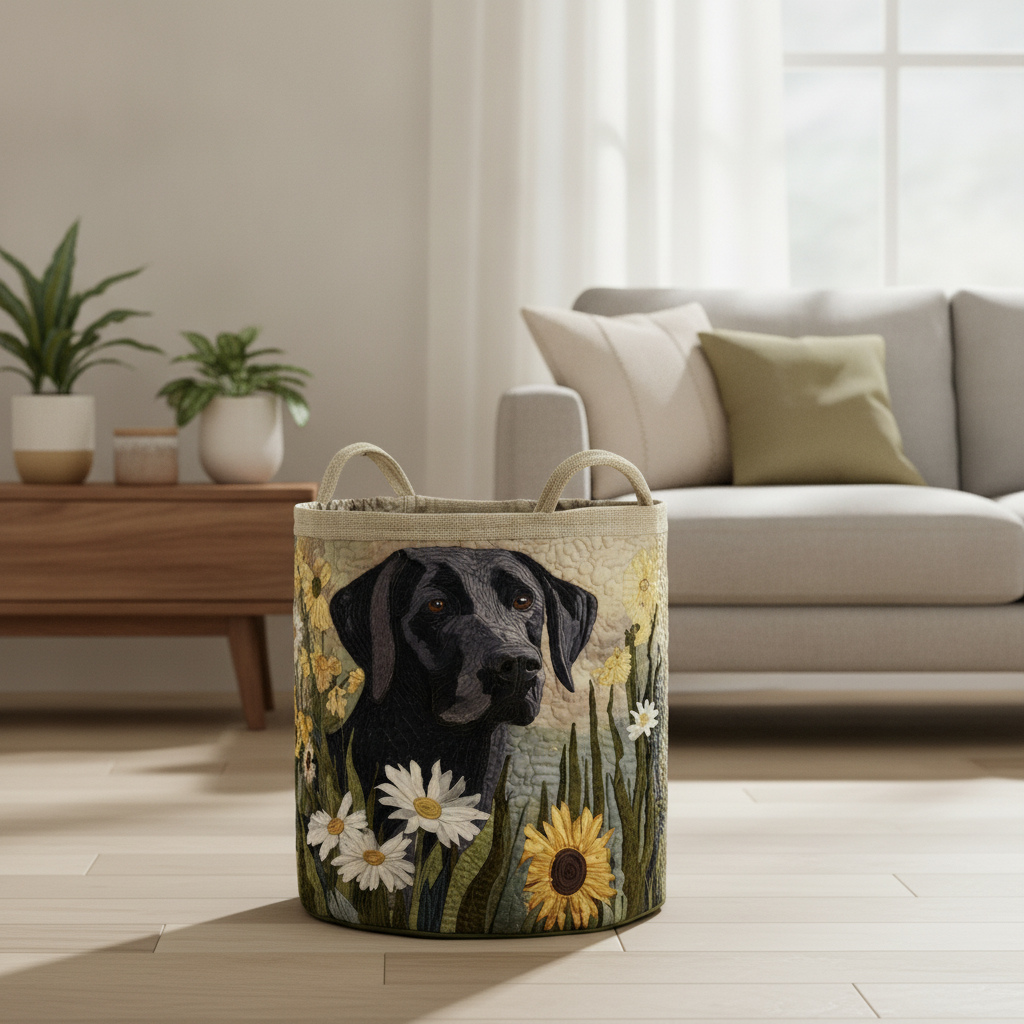 Καλάθι Απλύτων – Black Lab Blooms