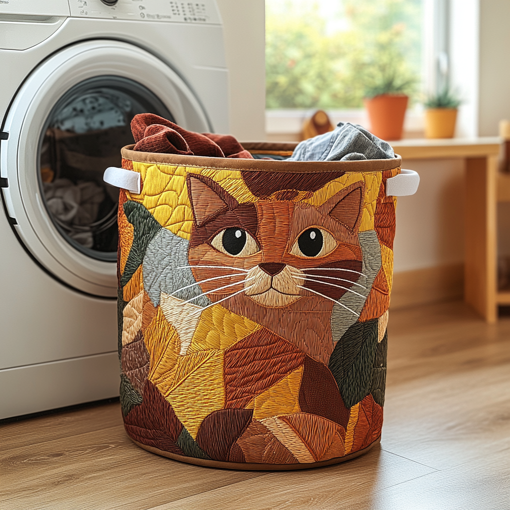 Καλάθι Απλύτων – Cozy Cat