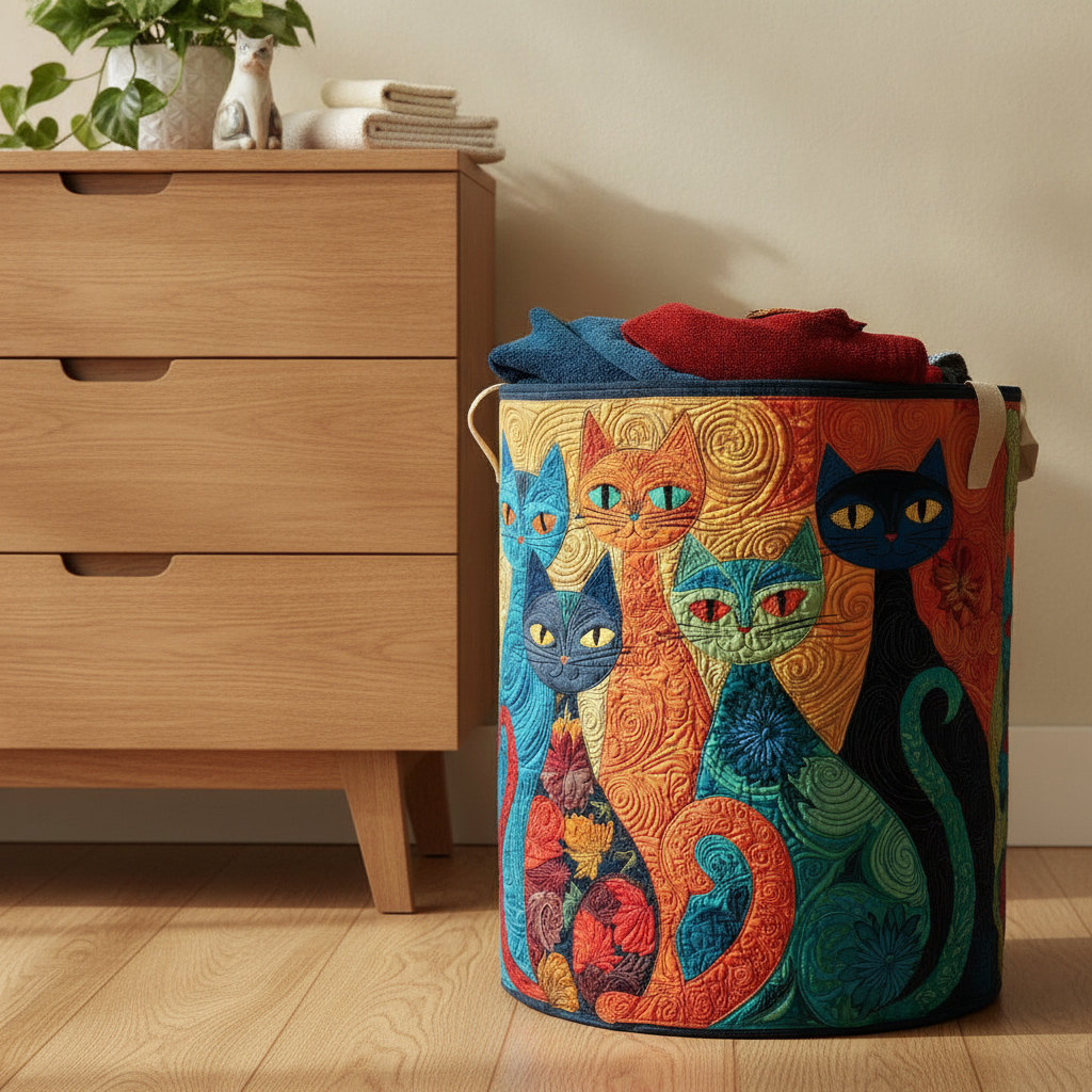 Καλάθι Απλύτων – Enchanted Cats