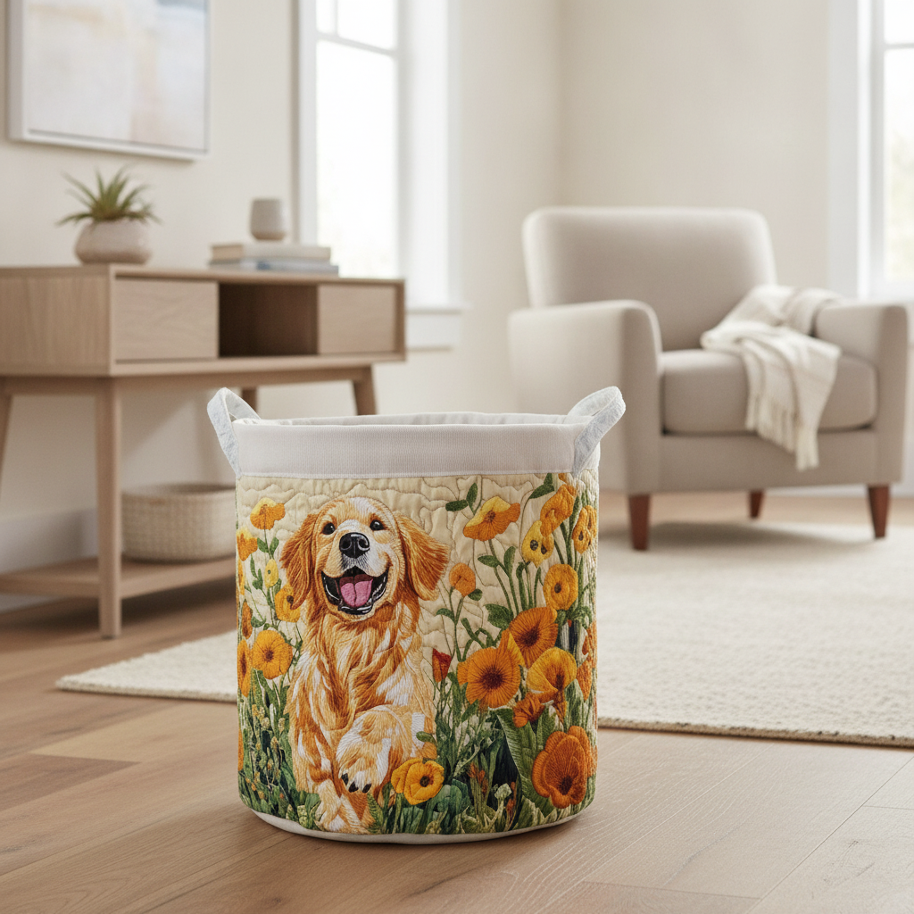 Καλάθι Απλύτων – Happy Golden Pup