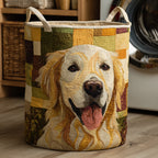 Καλάθι Απλύτων – Happy Golden Retriever
