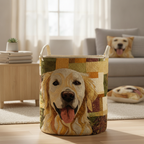 Καλάθι Απλύτων – Happy Golden Retriever