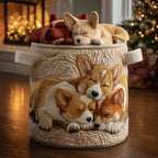 Καλάθι Απλύτων – Holiday Corgi Dreams