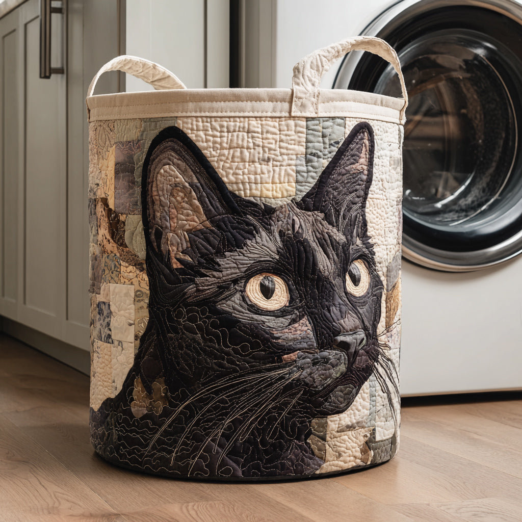 Καλάθι Απλύτων – Rustic Black Cat