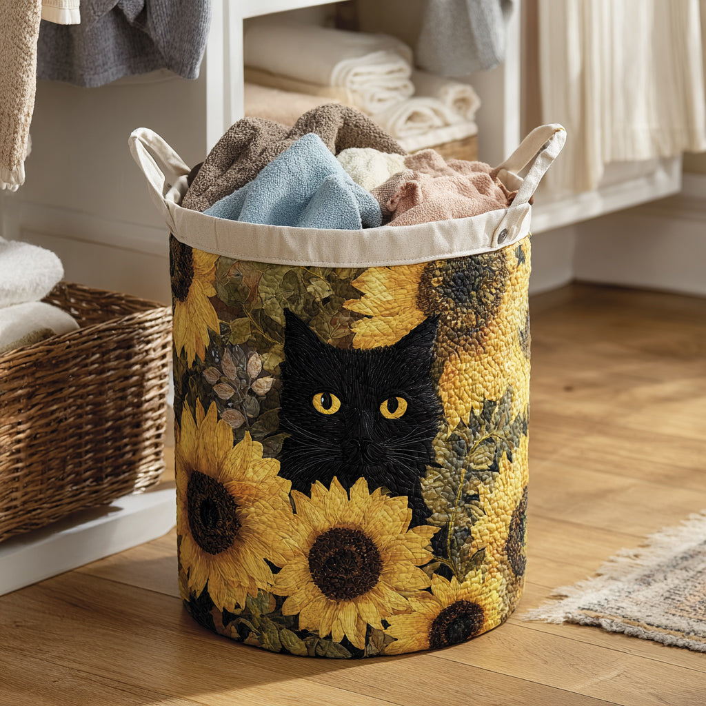 Καλάθι Απλύτων – Sunflower Black Cat