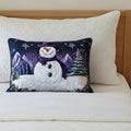 Καπιτονέ Μαξιλαροθήκη – Purple Snowman